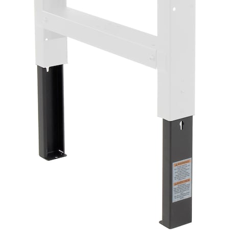 Global Industrial Height Adjustable Leg Extender Kit, 35-1/2 to 43, Black, 2PK 319132